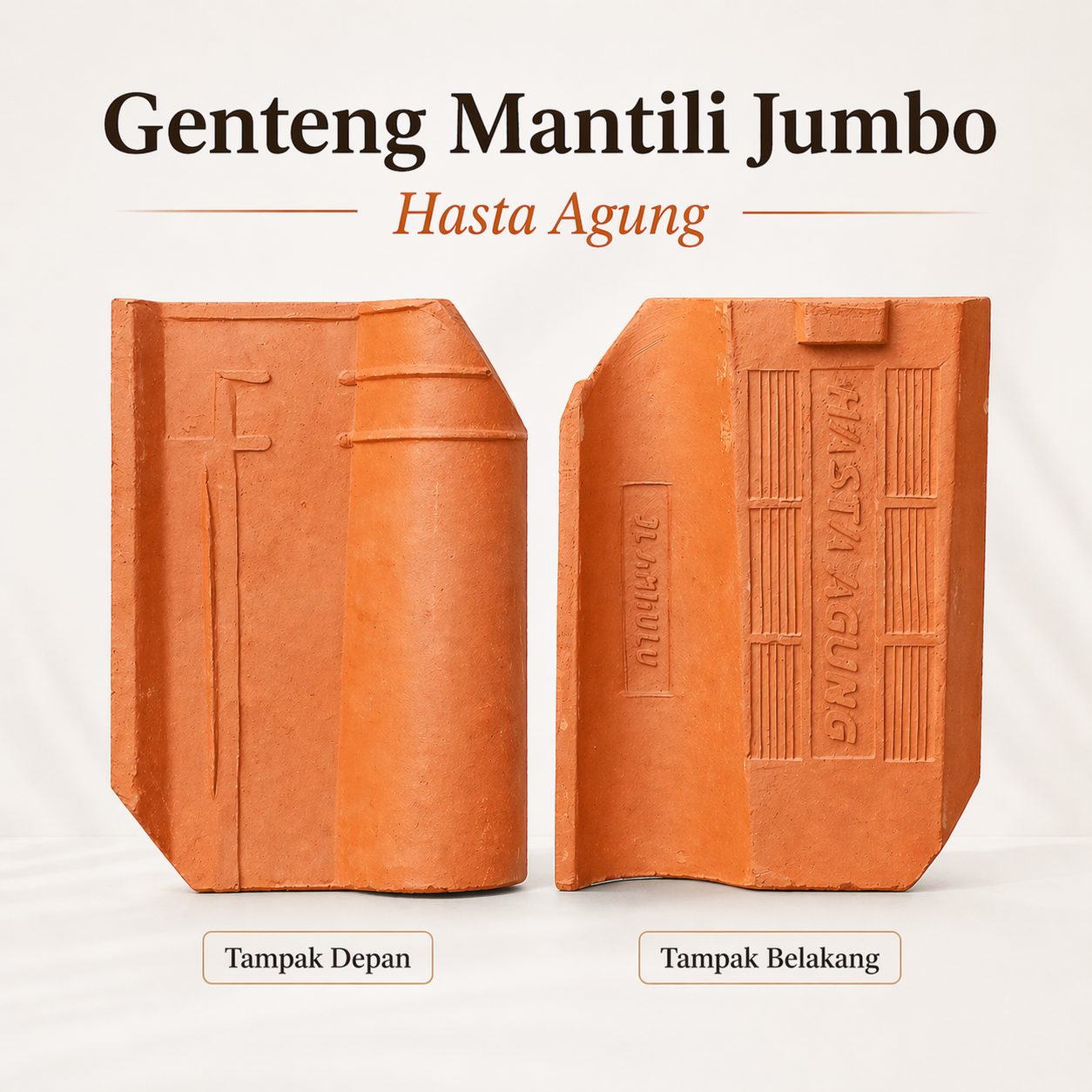 Produk Genteng Tanah Liat Jember - Genteng Mantili Jumbo